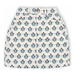the new society - Leros Floral Skirt | White