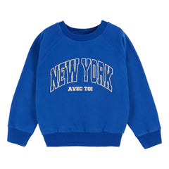 Emile et Ida - Sweat New York Organik pamuk | Kraliyet mavisi