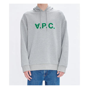 A.P.C. - Milo Organik Pamuklu Kapüşonlu Üst | Gri Melanj