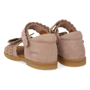 Angulus - Butterfly Suede Sandals | Powder Pink