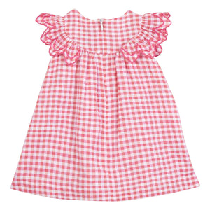 Tartine et Chocolat - Gestreiftes Kleid mit Gipiüre | Rosa