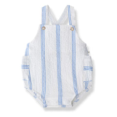1+ in the family – Gestreifter Portitxol Overall | Hellblau