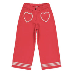 Bebe Organic - Maya Hearts Pantolon | Kırmızı