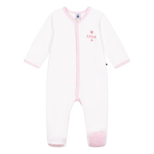 Petit Bateau - Dors Bien Amour Velours Pijama | Beyaz