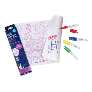 Superpetit - Mini ters çevrilebilir boyama örtüsü, 4 keçeli kalemli - Sirène