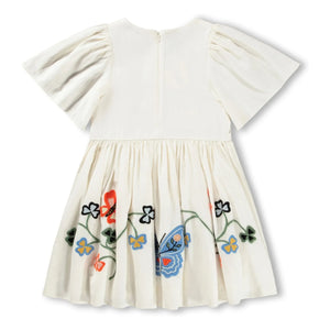 Molo - Gänseblümchenkleid Butterflies Biobaumwolle | Creme
