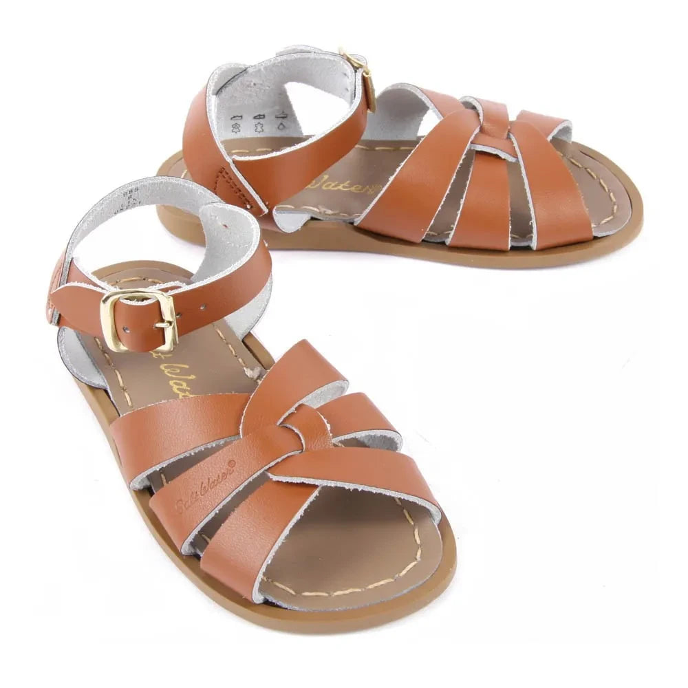 Salt-Water - Original Leather Crossband Waterproof Sandals | Camel