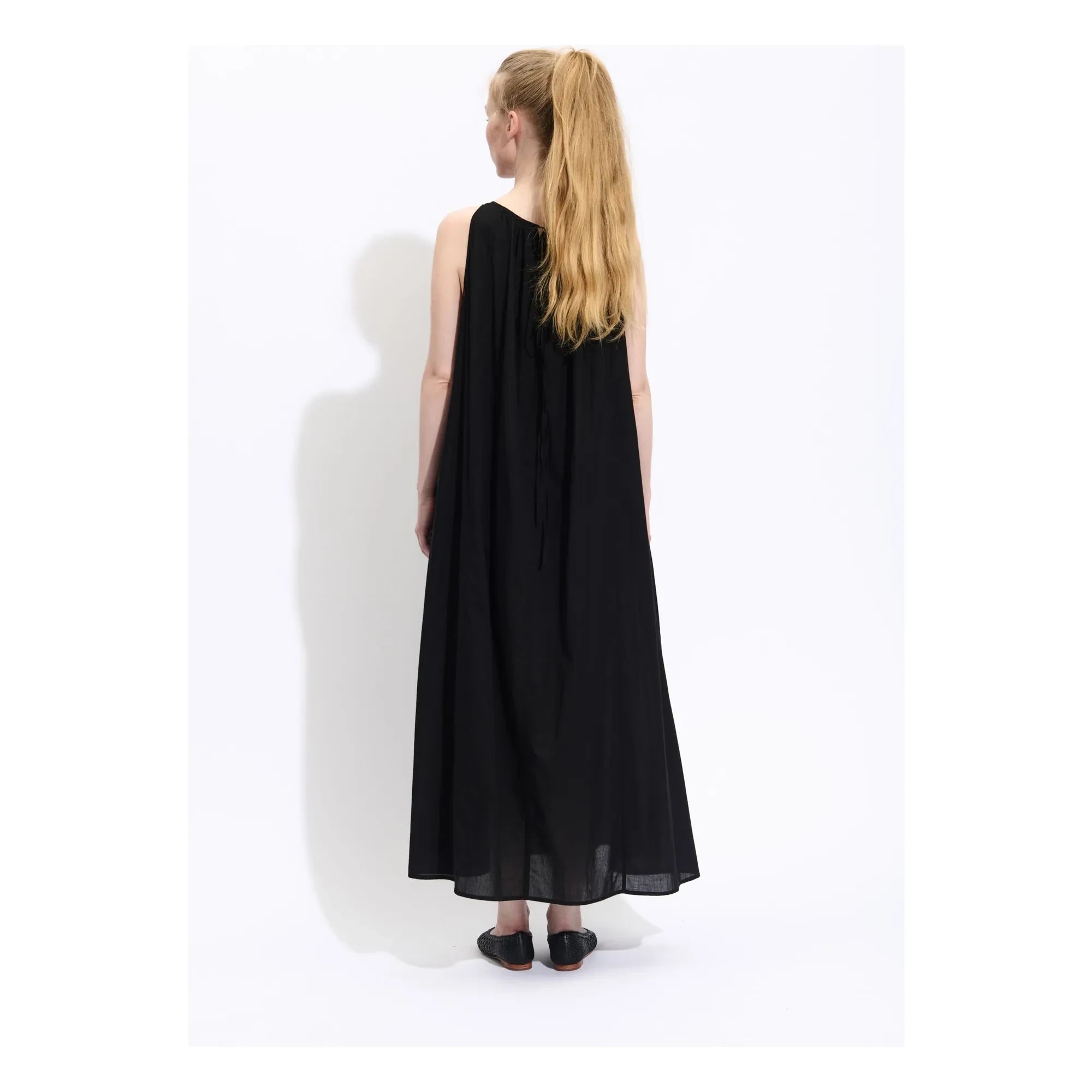 BELLEPIECE - Biaccio Voile-Baumwollkleid | Schwarz