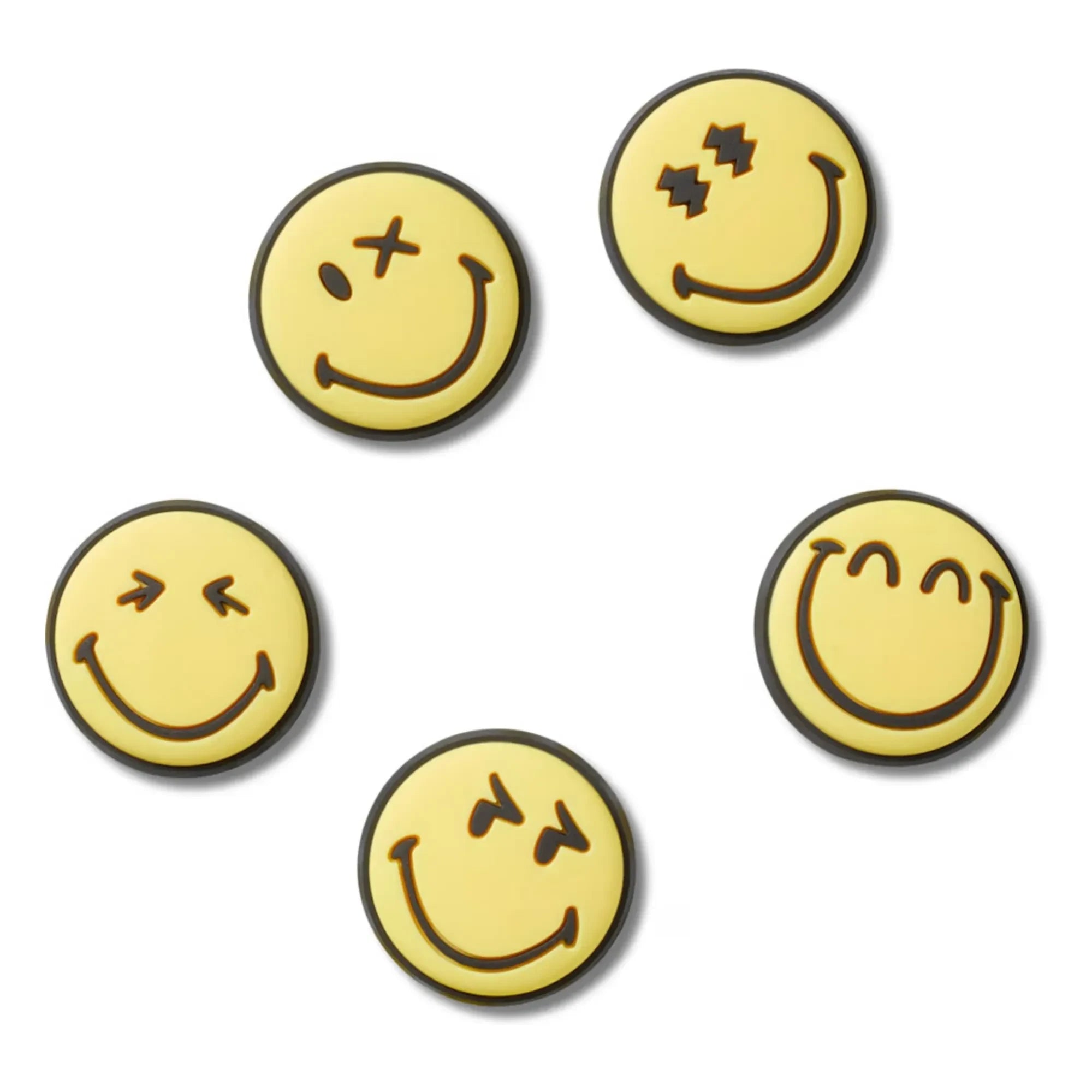 Crocs - 5er Jibbitz Smiley Set | Gelb