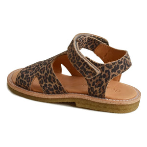du Loua - Du Alfie Leopard Suede Sandals | Brown