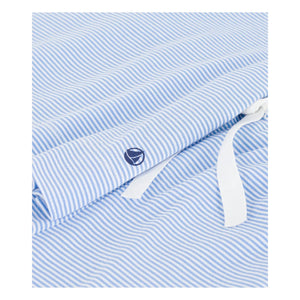 Petit Bateau - Organik pamuklu çizgili pijama şortu | Mavi
