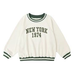 Rylee + Cru - Raglan Sweat New York Mini | Ecru