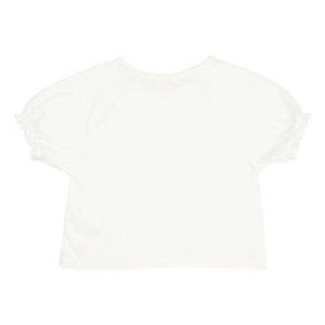 Búho - Organic Cotton Lace T-Shirt | White