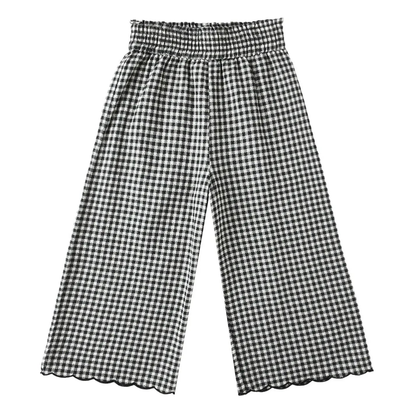 Rylee + Cru - Vichy-Karo-Hose | Schwarz
