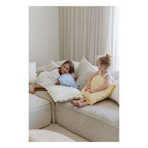 Soft Spot - Daffodil Pattern Organic Cotton Pillowcases - Set of 2 | Ecru