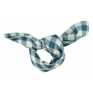 Piupiuchick - Organik Pamuklu Ekoseli Bandana | Mavi