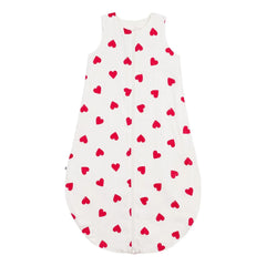 Petit Bateau - Cotton Gown with Hearts | White