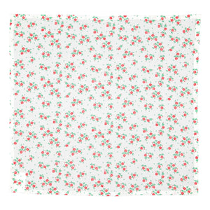Piupiuchick - Organische Baumwoll-Blumen-Bandana | Rot