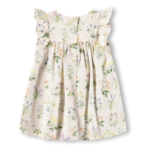 Molo - Cacao Fleurie Organic Cotton Ruffled Dress | Ivory