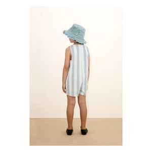 Tinycottons - Mavi İnce Çizgili Twill Tulum
