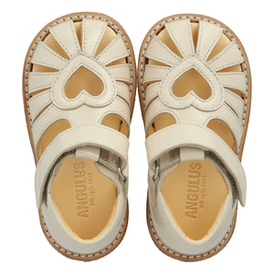 Angulus - Herz Sandalen | Creme