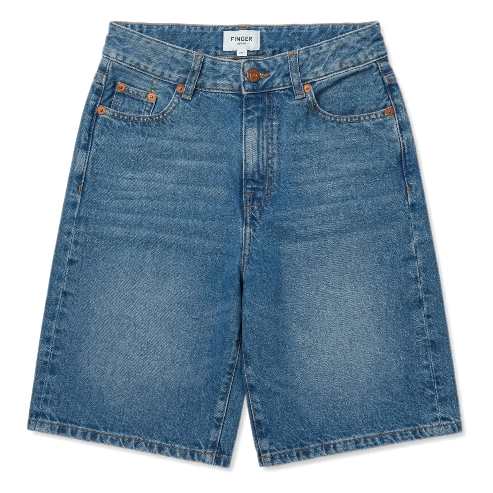 Finger in the nose - Bermuda Denim Oversize Sacha | Denim-Blau