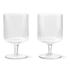 Ferm Living - Ripple Şarap Bardakları - 2'li Set