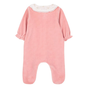 Tartine et Chocolat - Dantel Yaka İşlemeli Pijama | Pembe