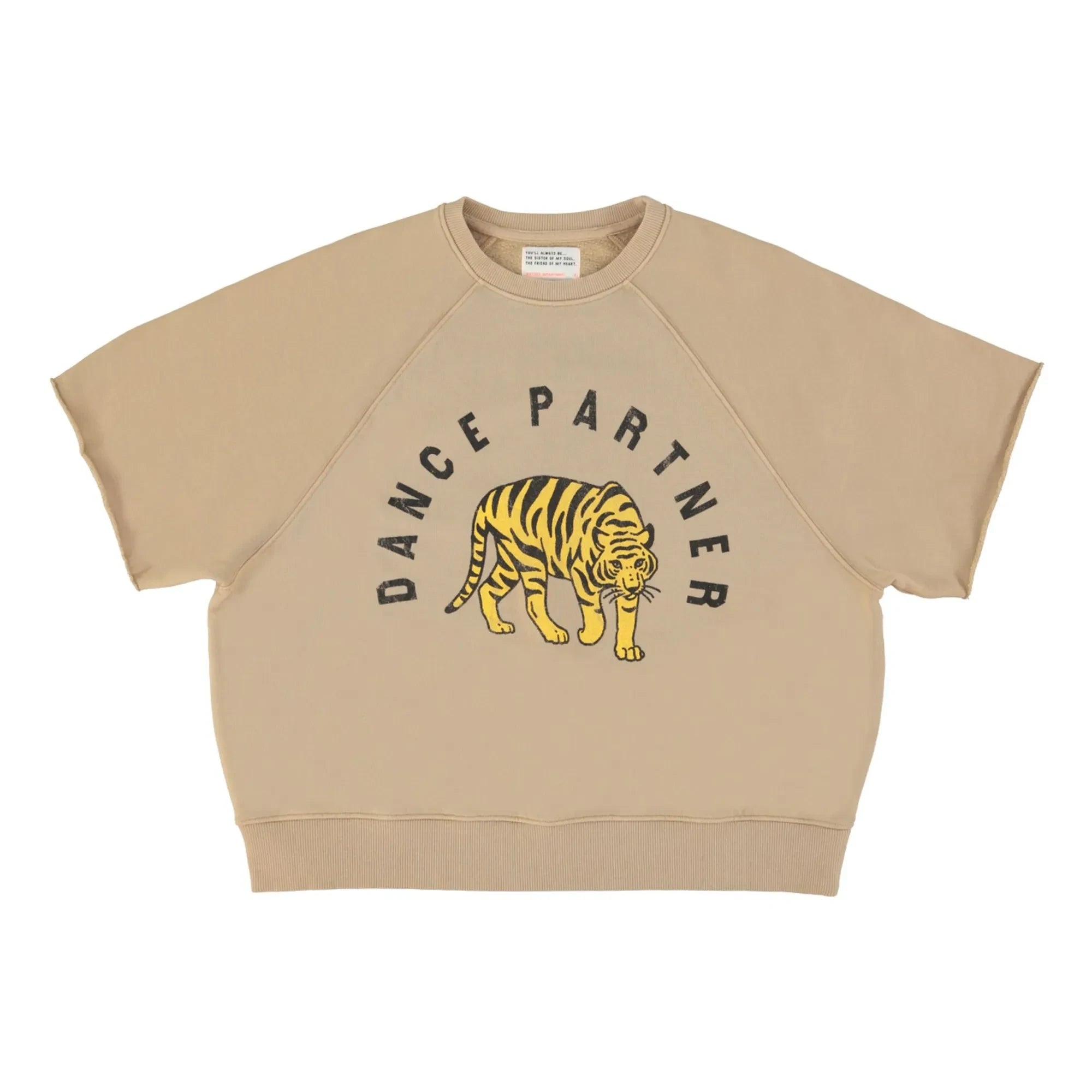 Sisters Department - Violette Organik pamuklu kısa kollu sweatshirt | Kahverengi