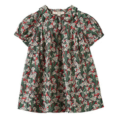 Caramel - Nina Liberty Kleid und Bloomer Set | Bordeauxrot