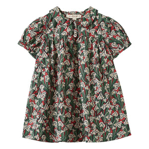 Caramel - Nina Liberty Kleid und Bloomer Set | Bordeauxrot