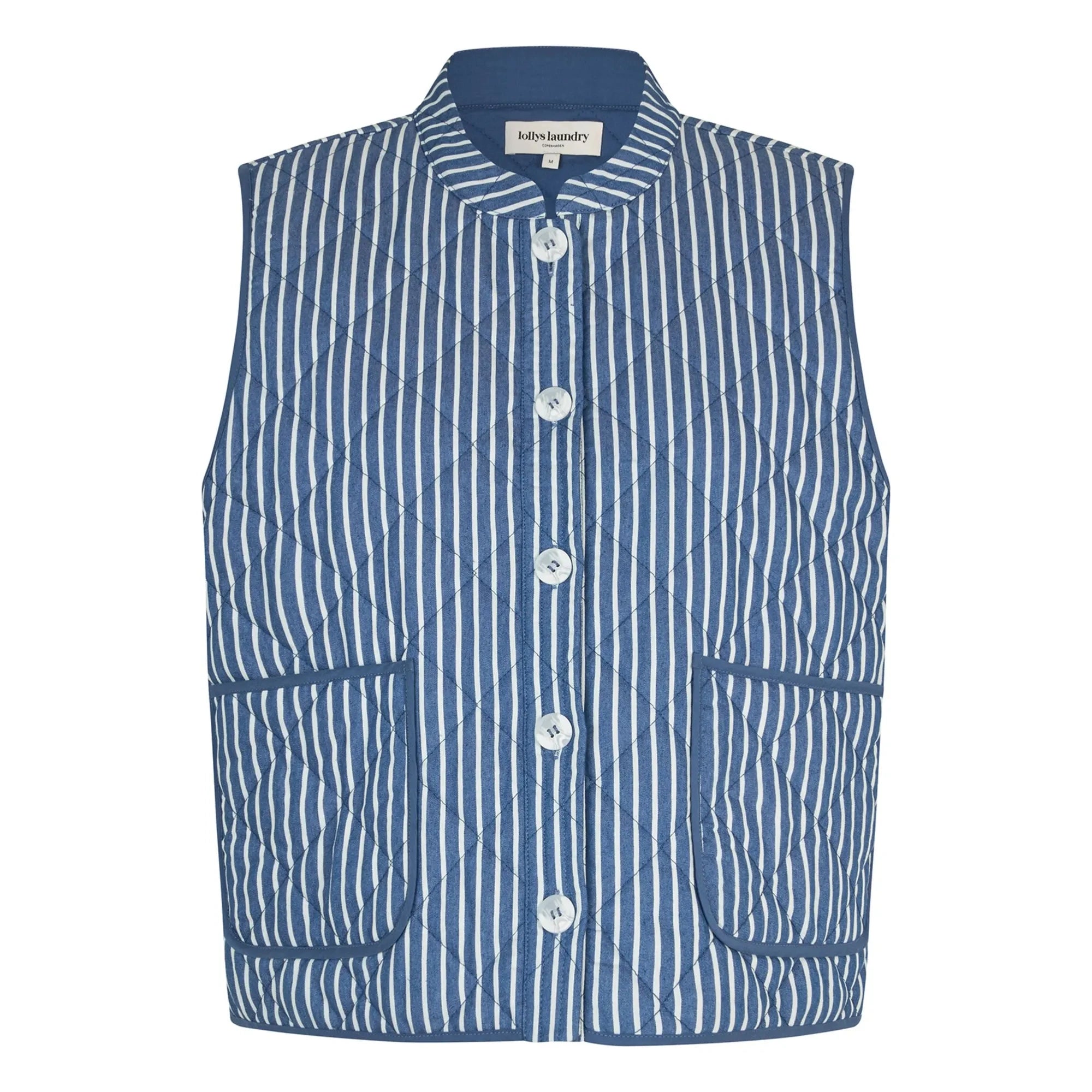 Lollys Laundry – Cairo Stripes Ärmellose Jacke | Blau