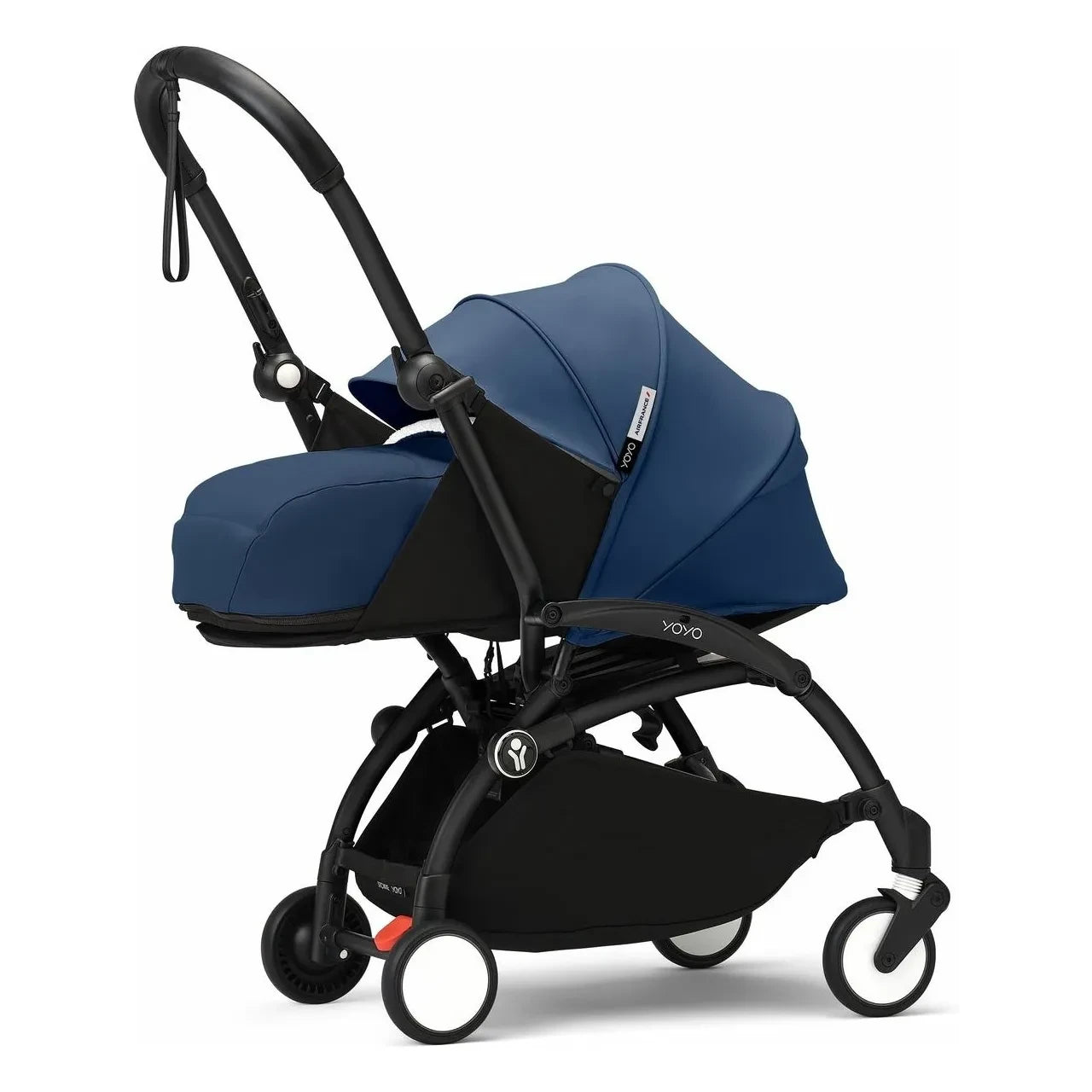 Stokke® - YOYO³ tam bebek arabası 0+ ve 6+ Siyah çerçeve | Air France Mavisi