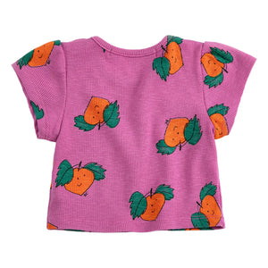 Bobo Choses - Embossed T-Shirt Organic Cotton | Orange | Purple
