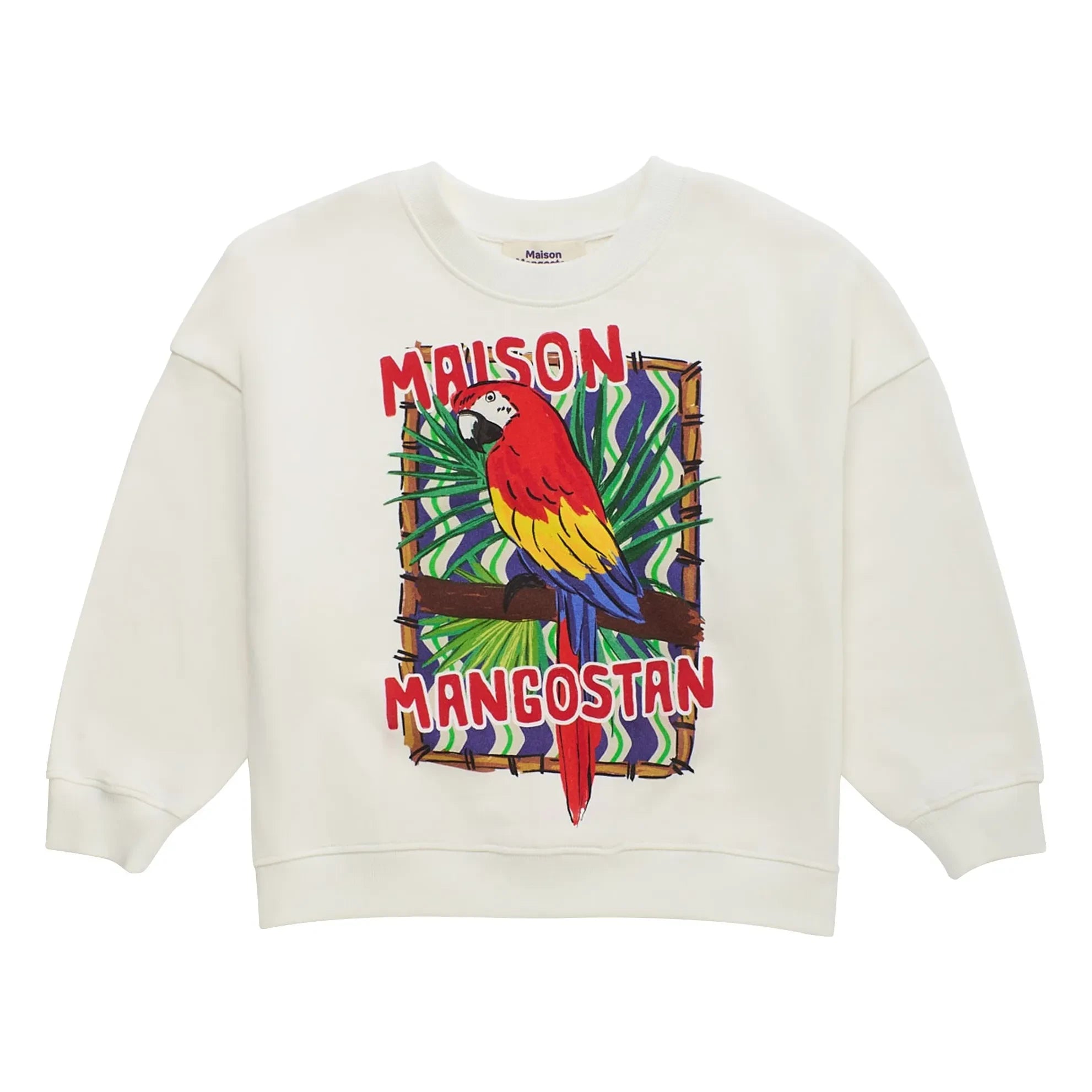 Maison Mangostan - Parrot sweatshirt | White