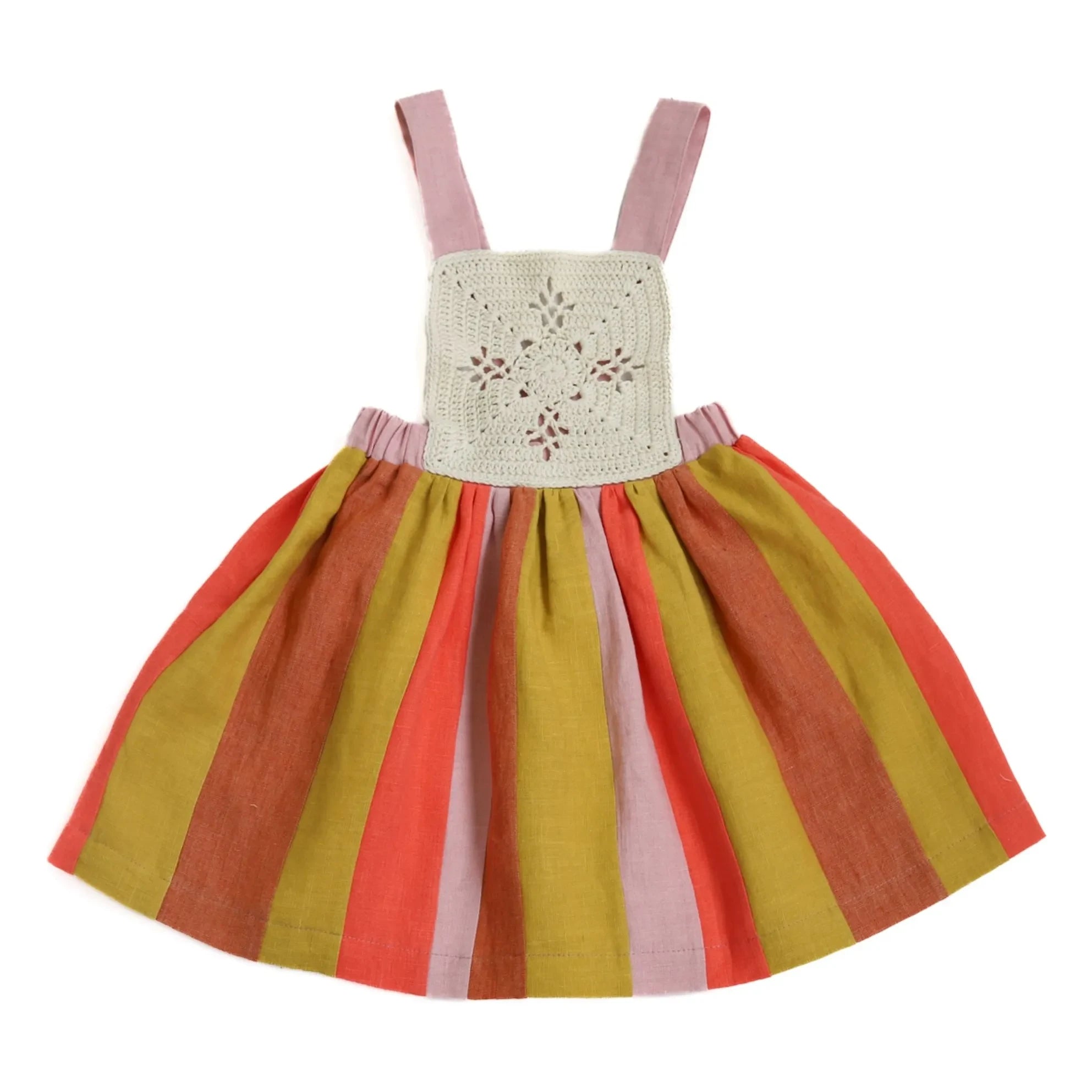 Kalinka - Santana Linen Apron Dress | Pink