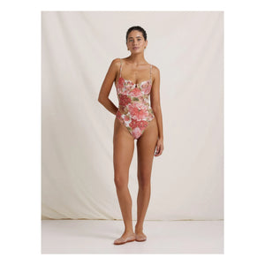 Peony – Klassischer einteiliger Badeanzug | Pink