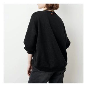 Sessùn - Chebbi Benekli Pamuklu Sweatshirt | Siyah