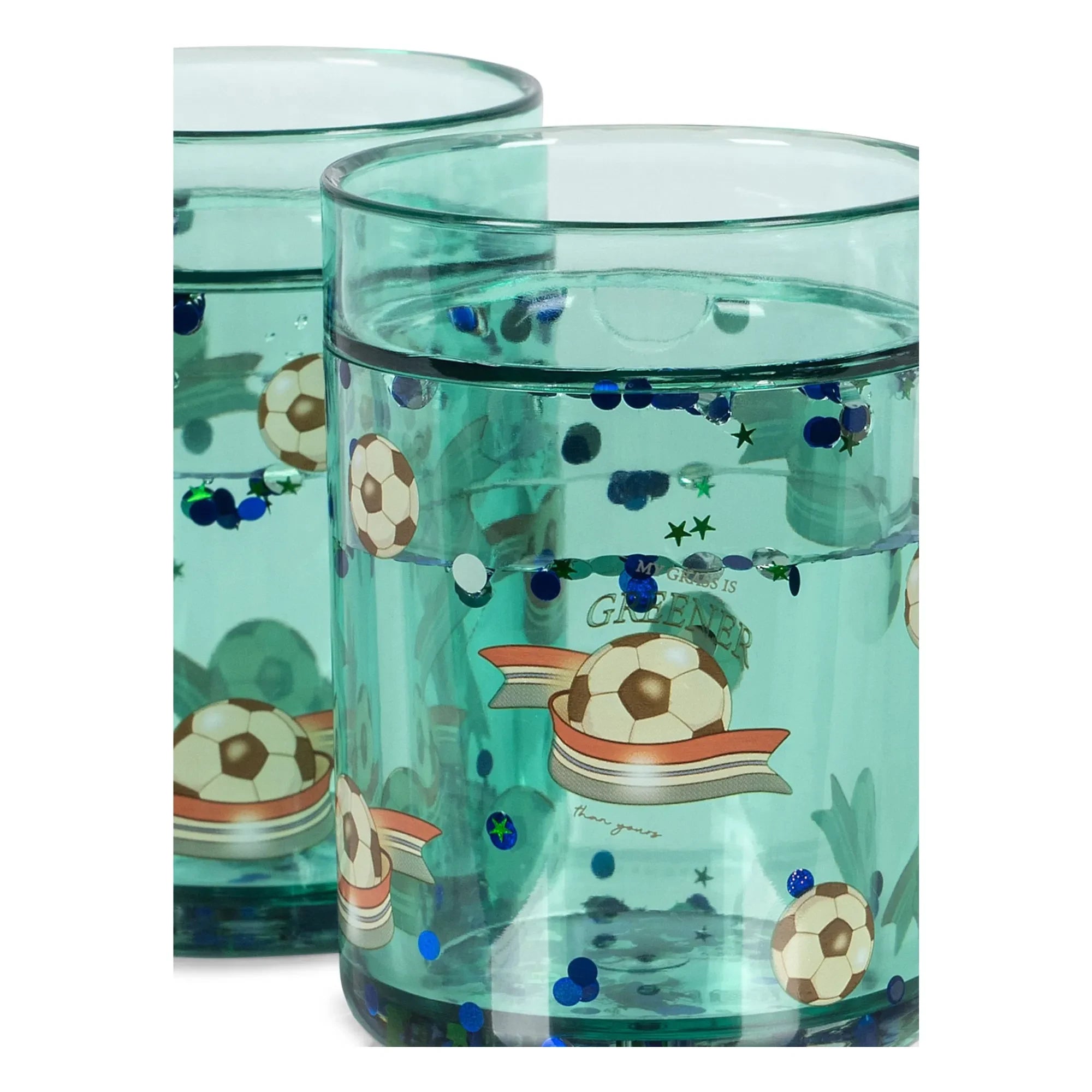 Konges Sløjd - "Kick It" Glitter-Becher - 2er Set | Blau