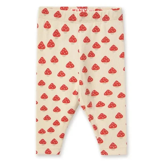 Tinycottons - Organic Cotton Ribbed Cork Leggings | Ecru