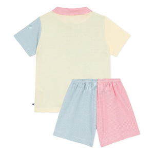 Petit Bateau - Millerais Color Block Short Pajamas | Blue