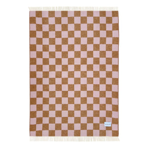 Maison Deux - Damier Wolldecke | Terrakotta