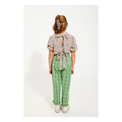 Piupiuchick - Organik Pamuk Leopar Crop Bluz | Ekru