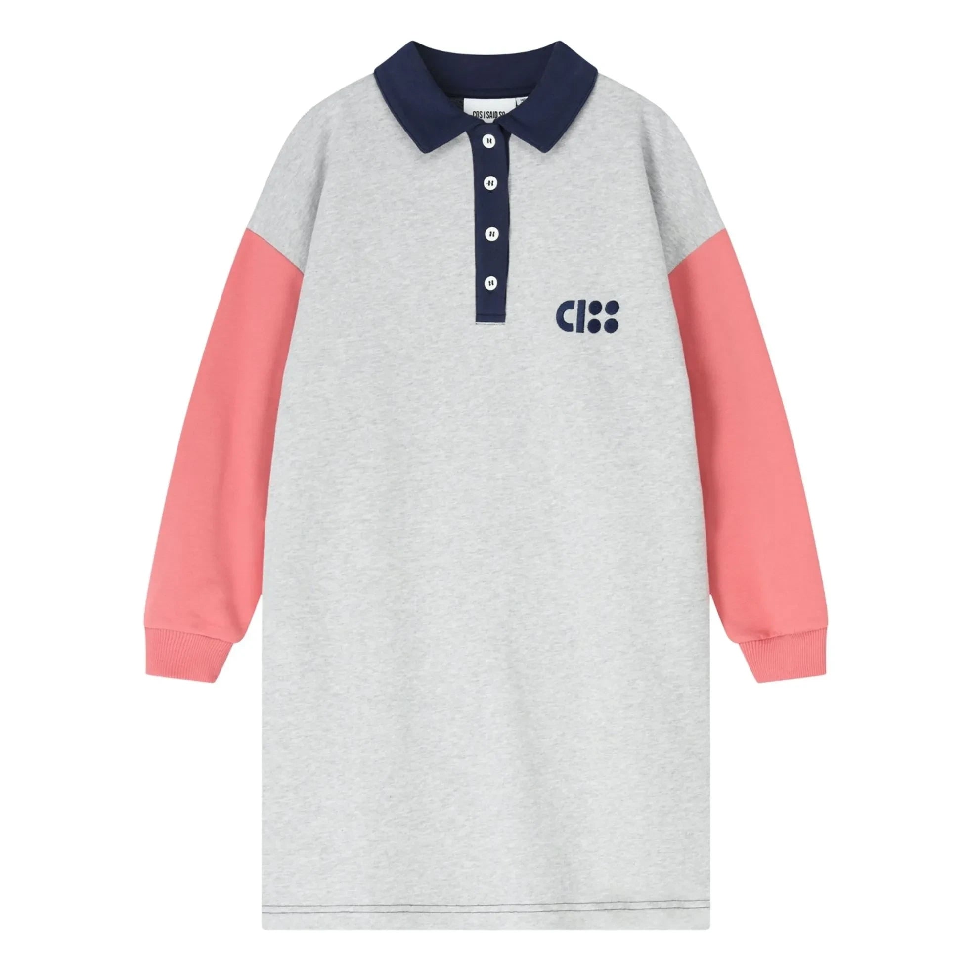 Cos I Said So - Organik Pamuk Polo Elbise | Gri