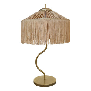 Honoré - KAA Tischlampe mit Fransen | Gold