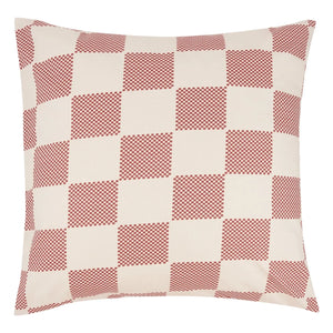 Nobodinoz - Sheldon Checks Pillowcase | Red