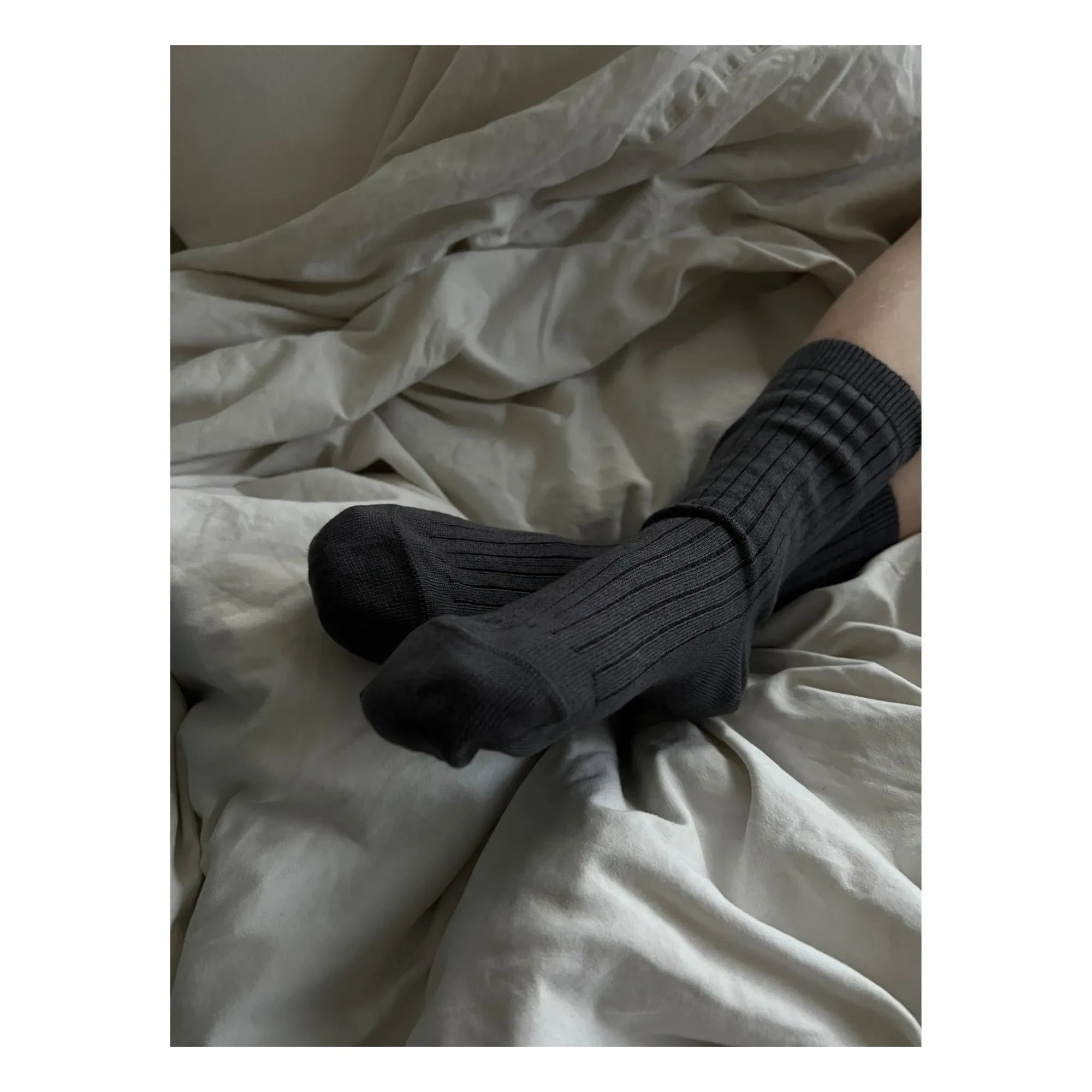 Holmm - Max Openwork Cashmere Socks | Charcoal Gray