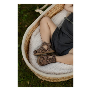 Petit Nord - Leopard Classic Claw Sandals | Brown