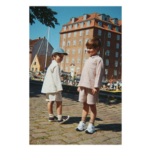 Konges Sløjd - Ely Striped Organic Cotton Shorts | Red