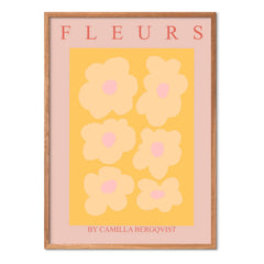 Poster und Rahmen - Poster Orangefarbene Blumen - Ungerahmt